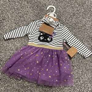 NWT Striped Cat in Witch Hat Dress